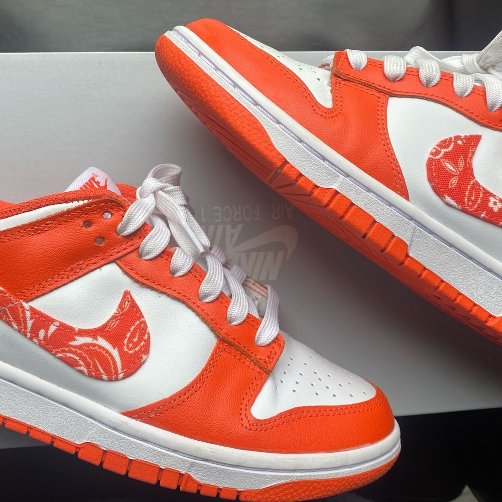 Orange Paisley Nike Dunk Low Woman